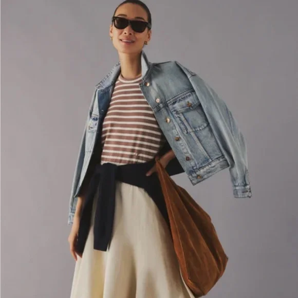 NWT Tuckernuck Denim Archie Jacket in Acid Wash, Size S - Picture 3 of 16